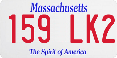 MA license plate 159LK2
