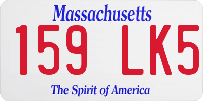 MA license plate 159LK5