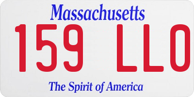 MA license plate 159LL0