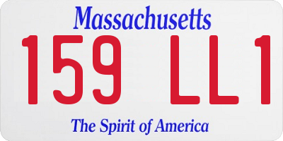 MA license plate 159LL1