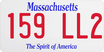 MA license plate 159LL2