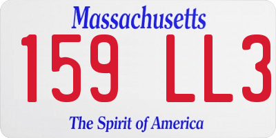 MA license plate 159LL3