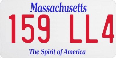 MA license plate 159LL4