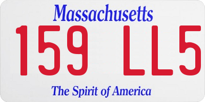 MA license plate 159LL5