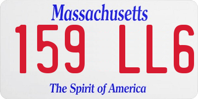 MA license plate 159LL6