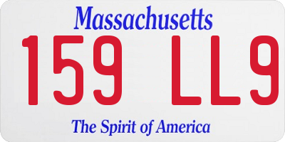 MA license plate 159LL9