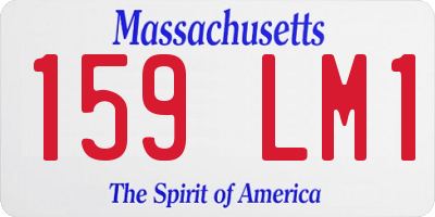 MA license plate 159LM1