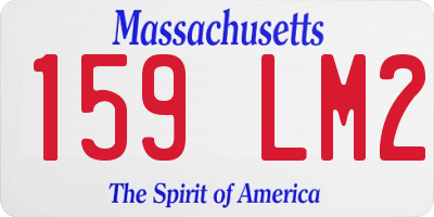 MA license plate 159LM2