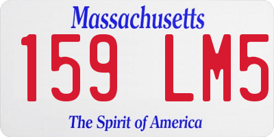 MA license plate 159LM5