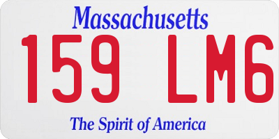 MA license plate 159LM6