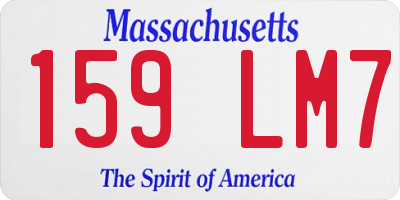 MA license plate 159LM7