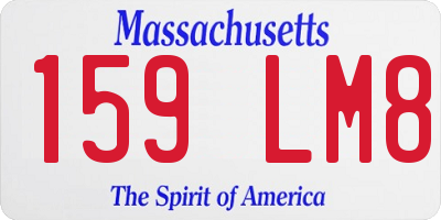 MA license plate 159LM8