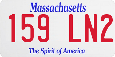MA license plate 159LN2