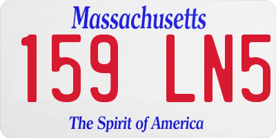 MA license plate 159LN5