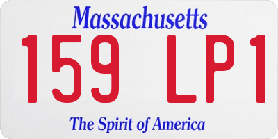 MA license plate 159LP1