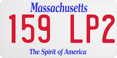 MA license plate 159LP2