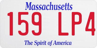 MA license plate 159LP4