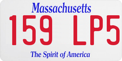 MA license plate 159LP5