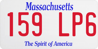 MA license plate 159LP6