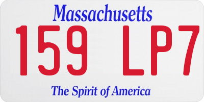 MA license plate 159LP7