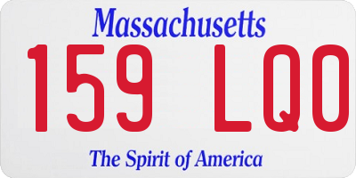 MA license plate 159LQ0