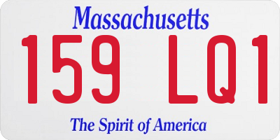 MA license plate 159LQ1