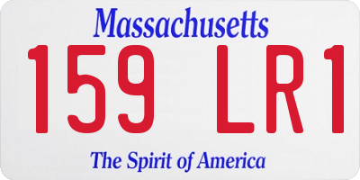 MA license plate 159LR1