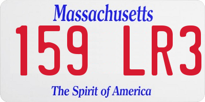 MA license plate 159LR3