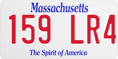 MA license plate 159LR4