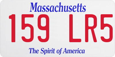 MA license plate 159LR5