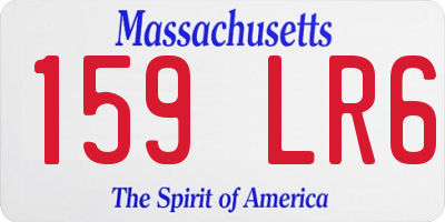 MA license plate 159LR6