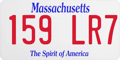 MA license plate 159LR7