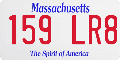 MA license plate 159LR8