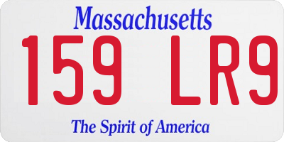 MA license plate 159LR9