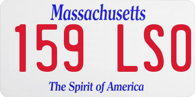 MA license plate 159LS0
