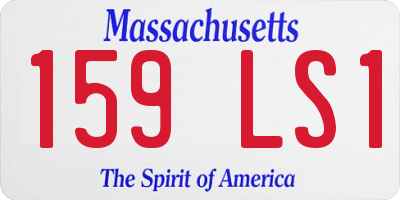 MA license plate 159LS1