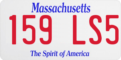 MA license plate 159LS5