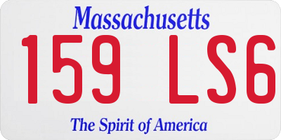 MA license plate 159LS6