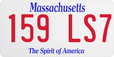 MA license plate 159LS7