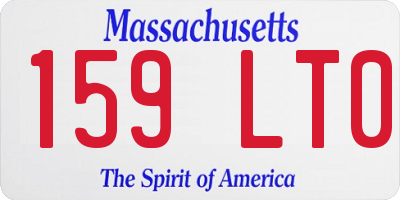 MA license plate 159LT0