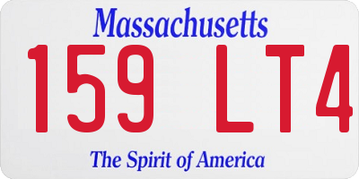 MA license plate 159LT4