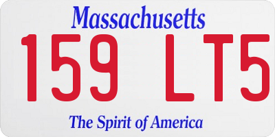 MA license plate 159LT5