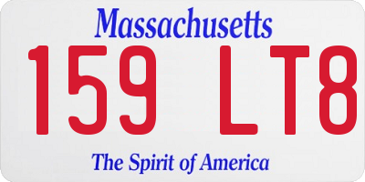 MA license plate 159LT8