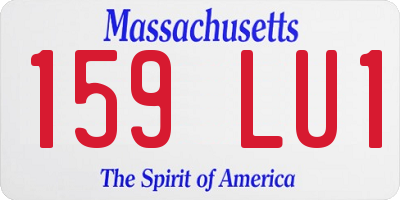 MA license plate 159LU1