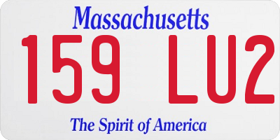 MA license plate 159LU2