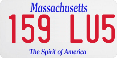 MA license plate 159LU5