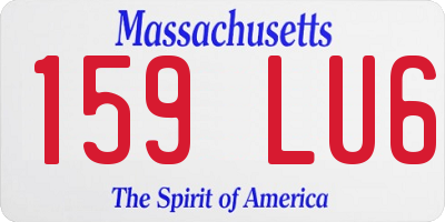 MA license plate 159LU6
