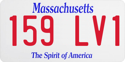 MA license plate 159LV1