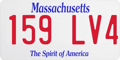 MA license plate 159LV4