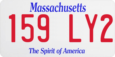 MA license plate 159LY2